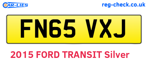 FN65VXJ are the vehicle registration plates.