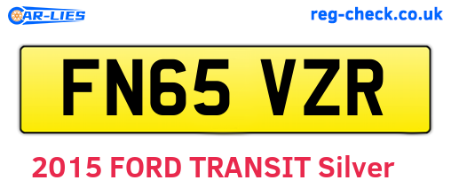 FN65VZR are the vehicle registration plates.