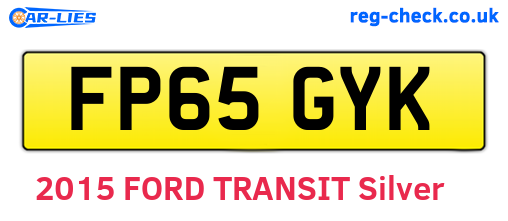 FP65GYK are the vehicle registration plates.