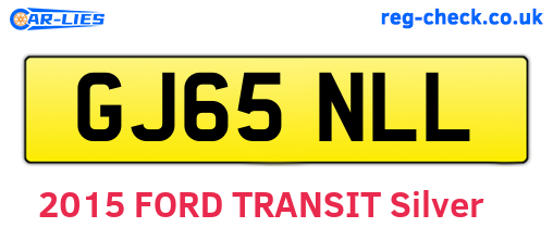 GJ65NLL are the vehicle registration plates.