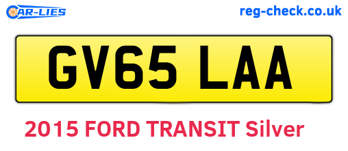 GV65LAA are the vehicle registration plates.