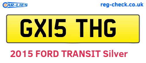GX15THG are the vehicle registration plates.