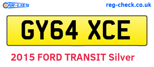 GY64XCE are the vehicle registration plates.