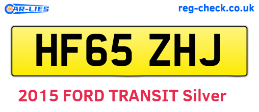 HF65ZHJ are the vehicle registration plates.