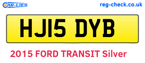 HJ15DYB are the vehicle registration plates.