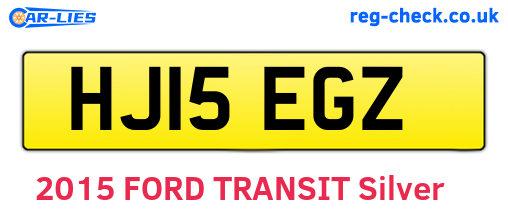 HJ15EGZ are the vehicle registration plates.