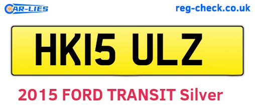 HK15ULZ are the vehicle registration plates.