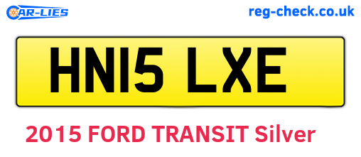 HN15LXE are the vehicle registration plates.