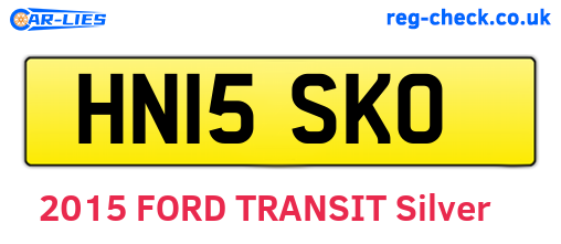 HN15SKO are the vehicle registration plates.