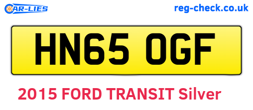HN65OGF are the vehicle registration plates.