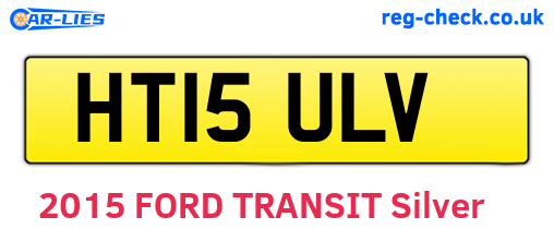 HT15ULV are the vehicle registration plates.