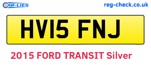 HV15FNJ are the vehicle registration plates.