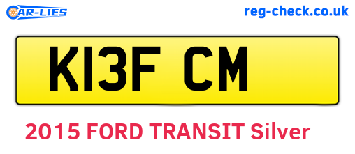 K13FCM are the vehicle registration plates.