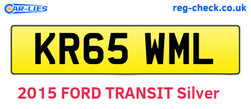 KR65WML are the vehicle registration plates.