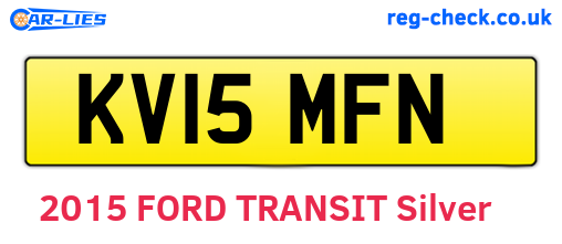 KV15MFN are the vehicle registration plates.