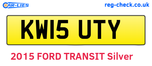 KW15UTY are the vehicle registration plates.
