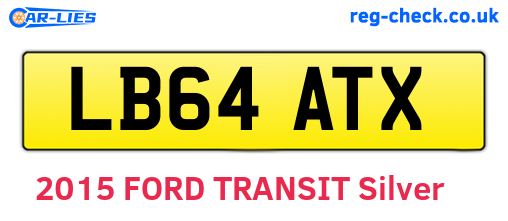 LB64ATX are the vehicle registration plates.