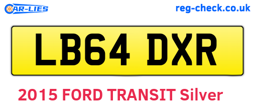 LB64DXR are the vehicle registration plates.
