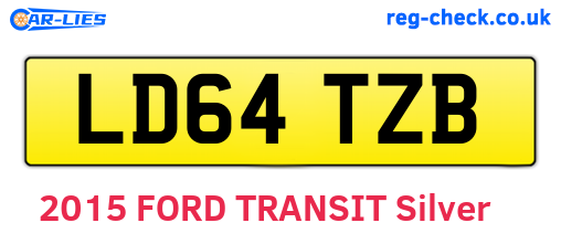 LD64TZB are the vehicle registration plates.