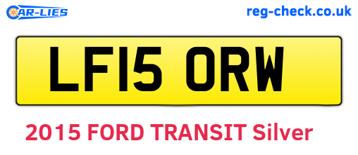 LF15ORW are the vehicle registration plates.