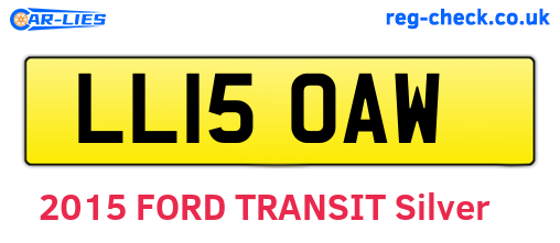 LL15OAW are the vehicle registration plates.