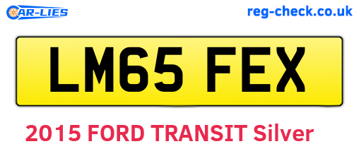 LM65FEX are the vehicle registration plates.