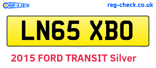 LN65XBO are the vehicle registration plates.