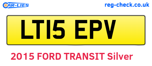 LT15EPV are the vehicle registration plates.