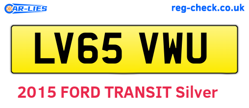 LV65VWU are the vehicle registration plates.