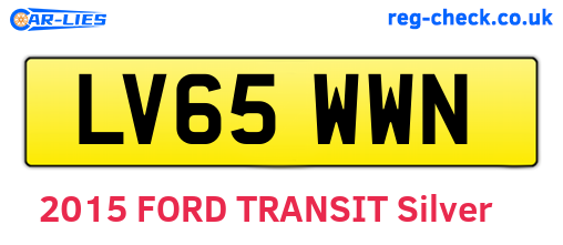 LV65WWN are the vehicle registration plates.