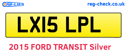 LX15LPL are the vehicle registration plates.