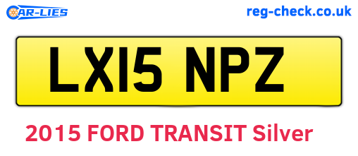 LX15NPZ are the vehicle registration plates.
