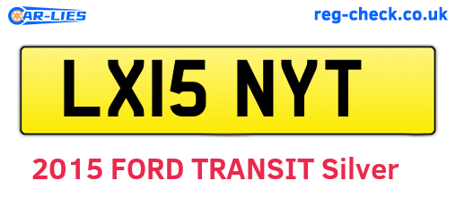 LX15NYT are the vehicle registration plates.