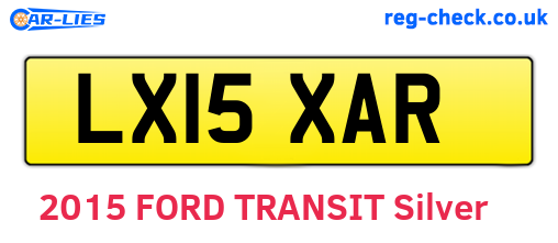 LX15XAR are the vehicle registration plates.