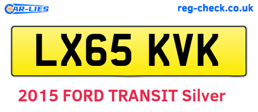 LX65KVK are the vehicle registration plates.