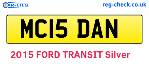 MC15DAN are the vehicle registration plates.