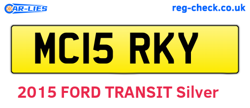 MC15RKY are the vehicle registration plates.