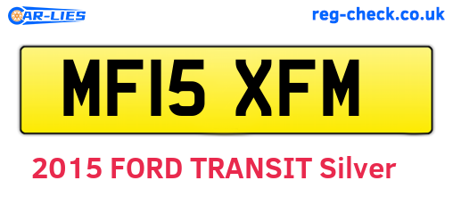MF15XFM are the vehicle registration plates.