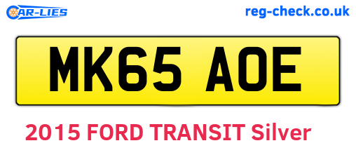 MK65AOE are the vehicle registration plates.