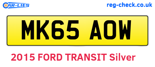 MK65AOW are the vehicle registration plates.