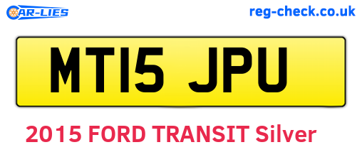 MT15JPU are the vehicle registration plates.