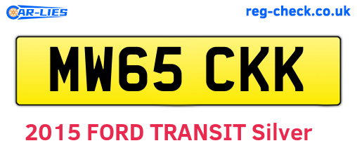 MW65CKK are the vehicle registration plates.