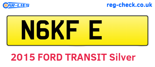 N6KFE are the vehicle registration plates.