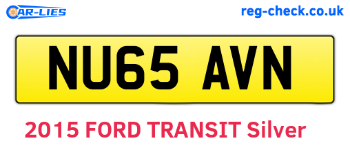NU65AVN are the vehicle registration plates.