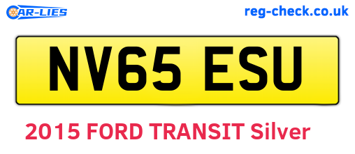 NV65ESU are the vehicle registration plates.