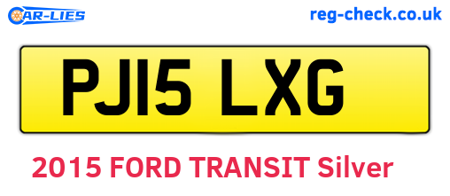 PJ15LXG are the vehicle registration plates.