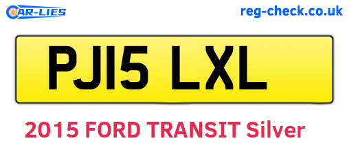 PJ15LXL are the vehicle registration plates.