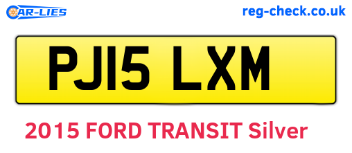PJ15LXM are the vehicle registration plates.
