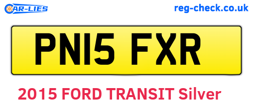 PN15FXR are the vehicle registration plates.