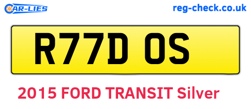 R77DOS are the vehicle registration plates.